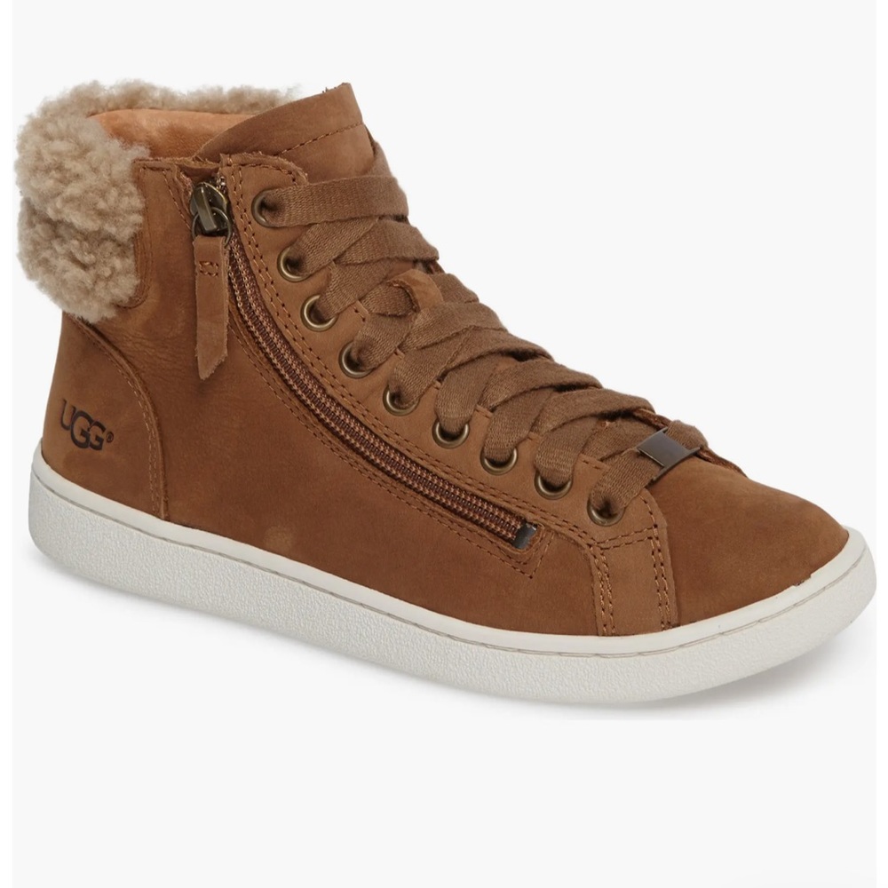 UGG Olive Genuine Shearling Cuff Sneaker (women’s)